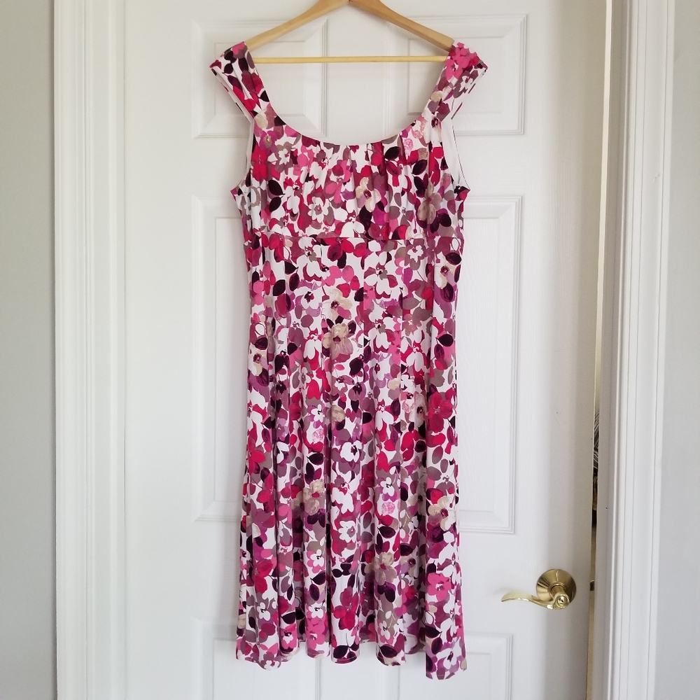 Multicolored floral print sundress, size L